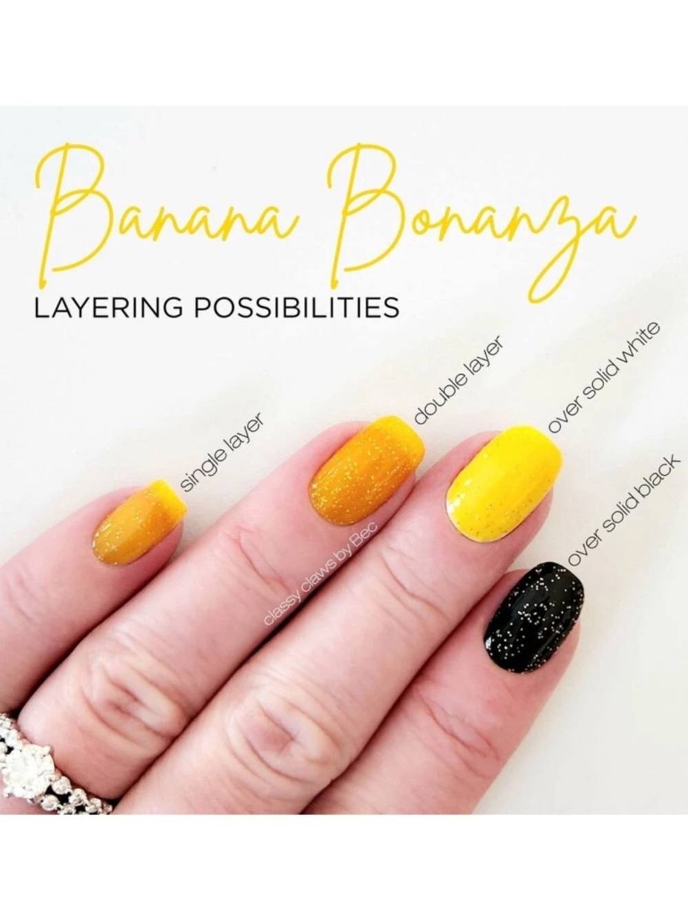 *Retired* Color Street: Banana Bonanza (Accent Pack) | Yellow Sheer Jelly Neon - Picture 8 of 12